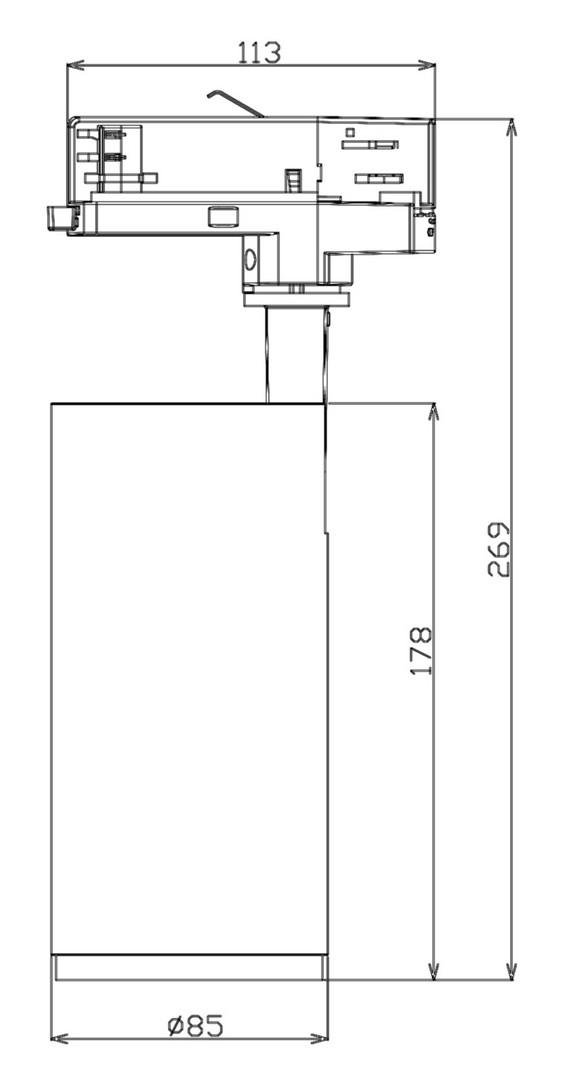 IMPR 707240 Deko-Light 3-fázové bodové svítidlo - Lucea 15 Tilt, 15 W, DALI, 2700 K, bílá (obrázek 12)