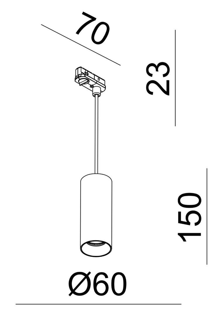 IMPR 707253 Deko-Light 1-fázový-závěsné svítidlo Can 150, 1x max. 7,5 W, GU10, bílá (obrázek 8)