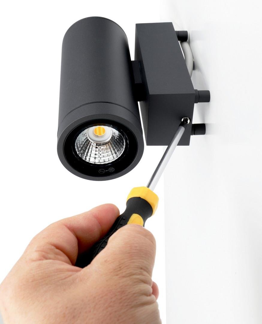 IMPR 731221 Deko-Light nástěnné přisazené svítidlo - ShoreLine Pro kulaté Up+Down, 7,5 W, DIM, 3000/4000 K, tmavěšedá (obrázek 3)