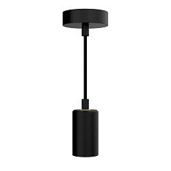 Obrázek pro produkt Segula závěsné svítidlo E27 patice pro designovou žárovku, černá, 5m látkový kabel a baldachýn - DEKOLIGHT