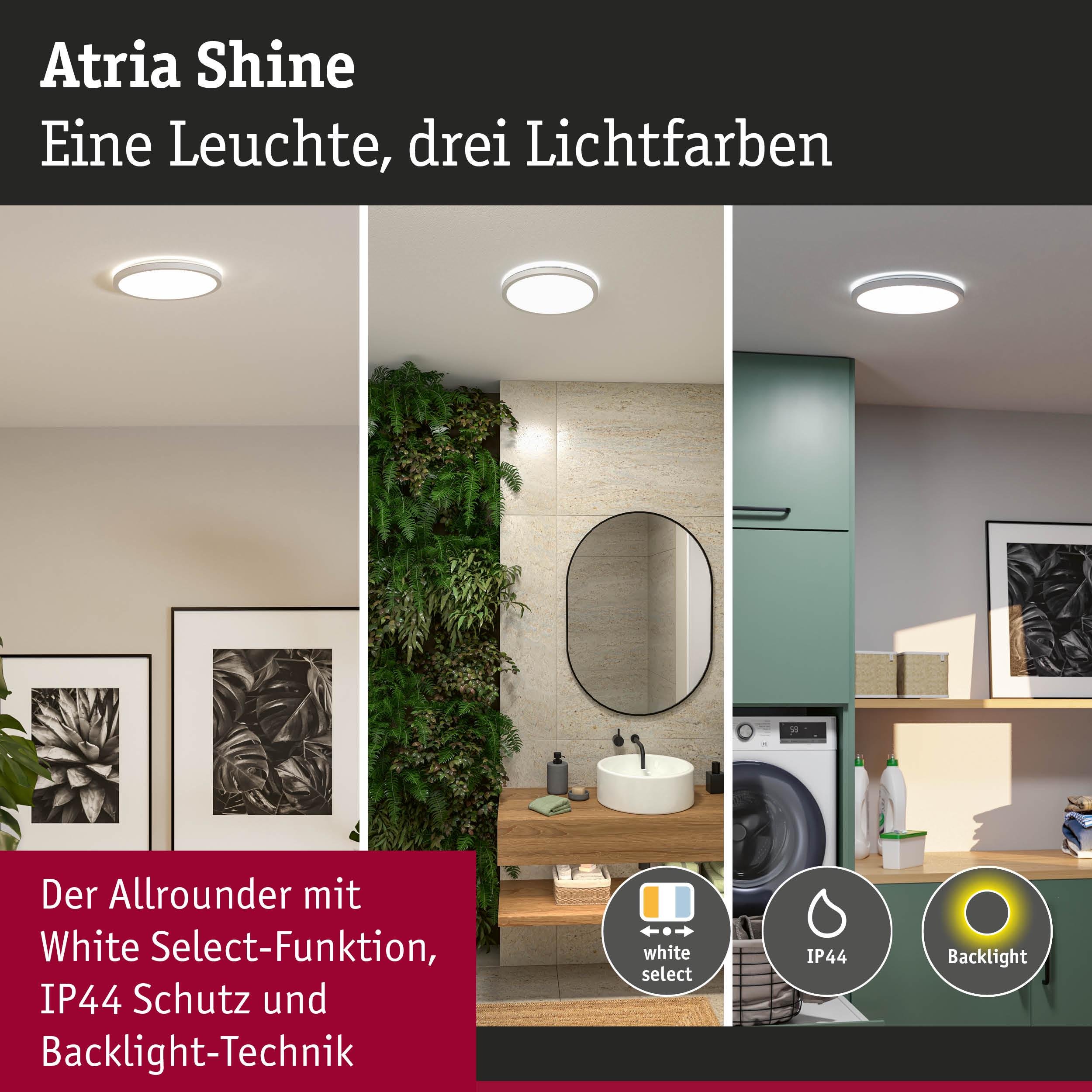 P 71275 LED Panel Atria Shine IP44 kruhové 298mm 14,8W 3000 - 6500K bílá - PAULMANN (obrázek 3)