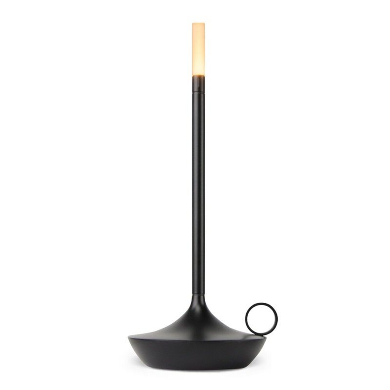 GRAY GP2043-BLK Designová nabíjecí stolní lampa Wick černá 120x260mm LED 1W 2600K IP20 - Graypants
