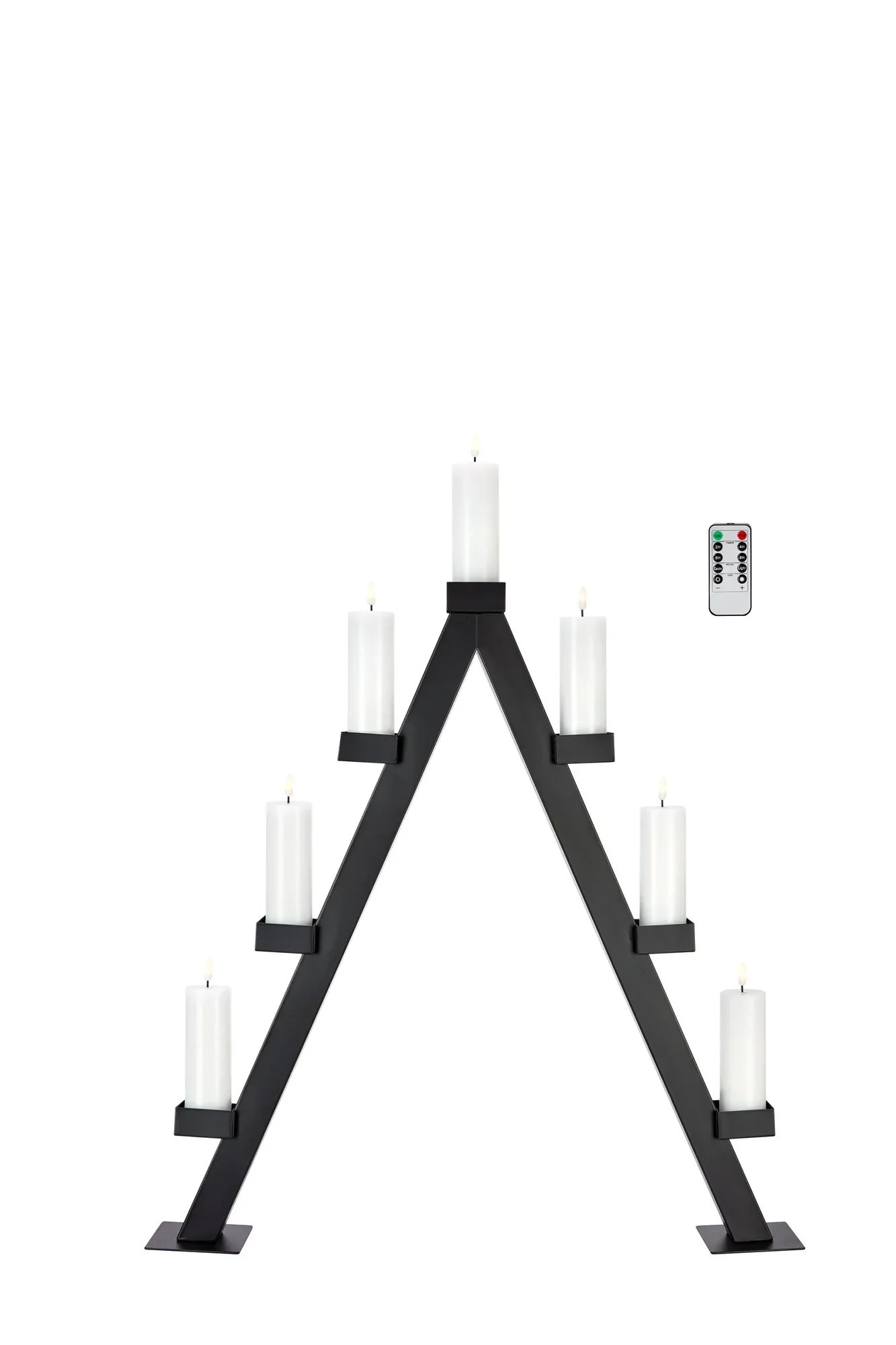 MAR 706323 Arbor adventní černý vánoční svícen na baterie - Markslöjd