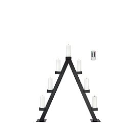 Obrázek pro produkt Arbor adventní černý vánoční svícen na baterie - Markslöjd