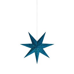 Obrázek pro produkt Velours závěsná hvězda modrá 45 cm - Markslöjd