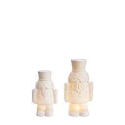 Obrázek pro produkt Finn bílá vánoční dekorace na stůl 2ks - Markslöjd