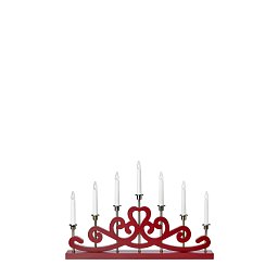 Obrázek pro produkt Nightfall adventní červený svícen - Markslöjd