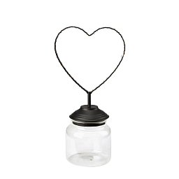 Obrázek pro produkt Sweetie černé srdce se skleněnou nádobou - Markslöjd