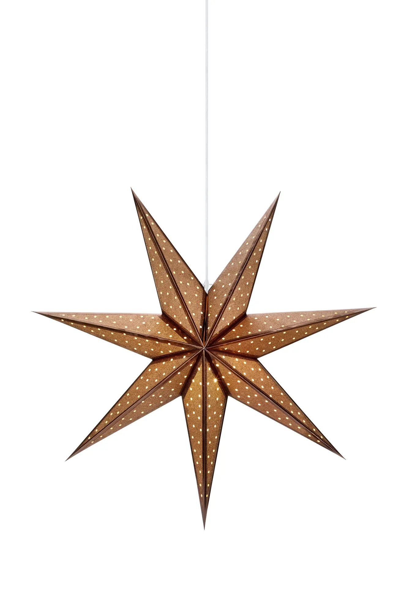 MAR 705792 Glitter bronzová hávěsná hvězda 75 cm - Markslöjd