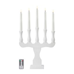 Obrázek pro produkt Rydboholm adventní bílý svícen na baterie - Markslöjd