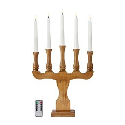 Obrázek pro produkt Rydboholm hnědý adventní svícen na baterie - Markslöjd