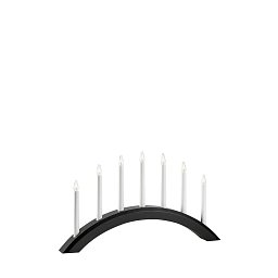 Obrázek pro produkt Avento černý vánoční svícen 7 žárovek - Markslöjd