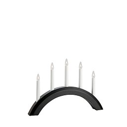 Obrázek pro produkt Avento černý vánoční svícen 5 žárovek - Markslöjd
