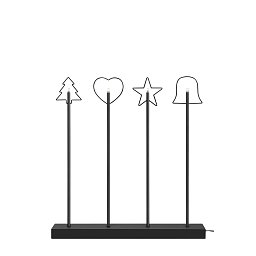 Obrázek pro produkt Ginger černý vánoční svícen - Markslöjd