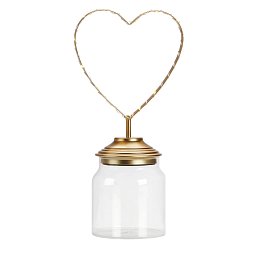 Obrázek pro produkt Sweetie zlaté srdce se skleněnou nádobou - Markslöjd