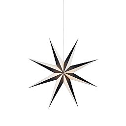 Obrázek pro produkt Alva černá závěsná hvězda s bílou 75 cm - Markslöjd
