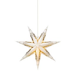 Obrázek pro produkt Tilde bílá závěsná hvězda se zlatou 45 cm - Markslöjd