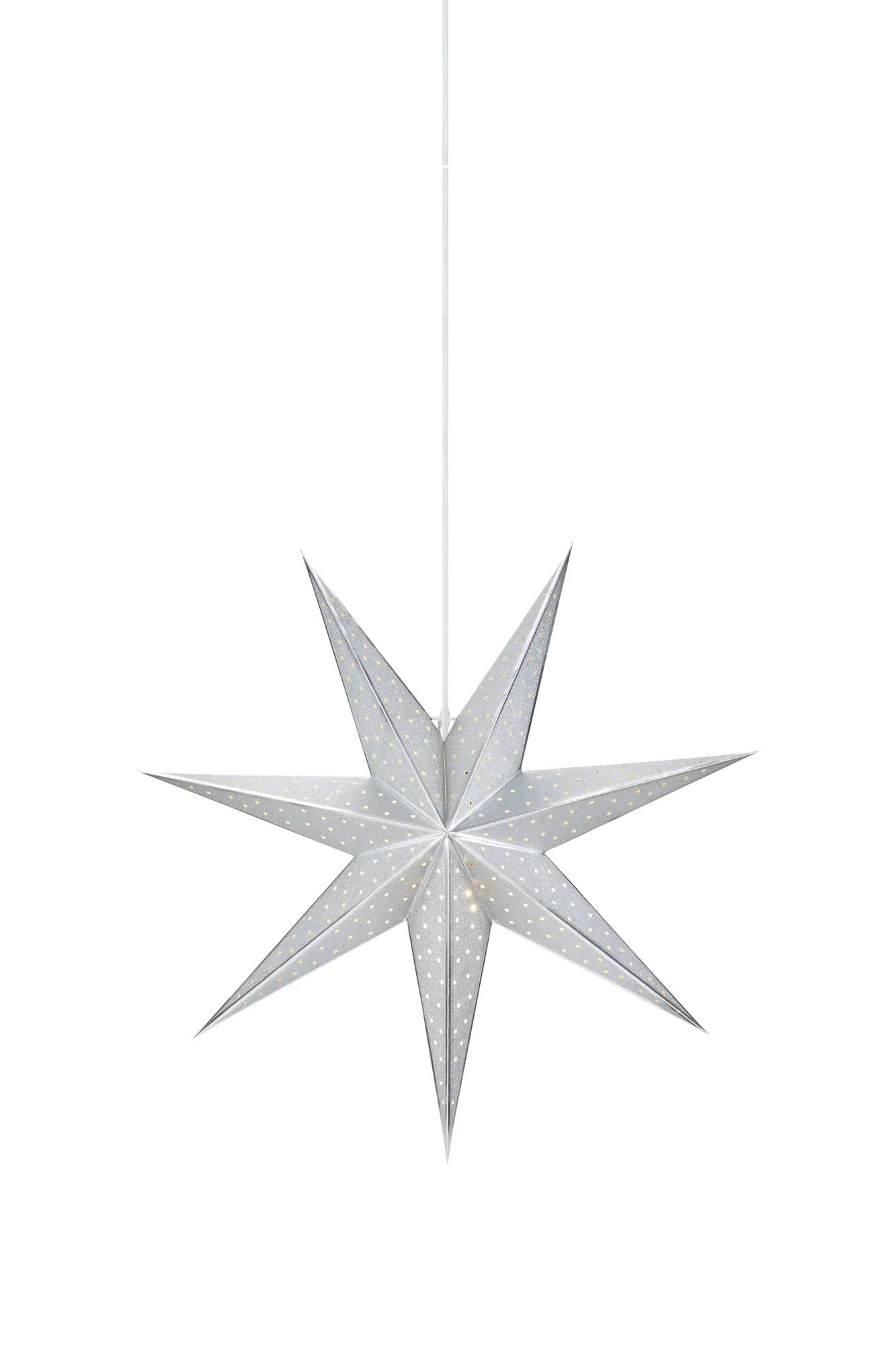 MAR 705789 Glitter stříbrná závěsná hvězda 45 cm - Markslöjd