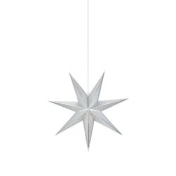 Obrázek pro produkt Glitter stříbrná závěsná hvězda 45 cm - Markslöjd