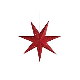Obrázek pro produkt Saturnus červená závěsná hvězda 75 cm - Markslöjd