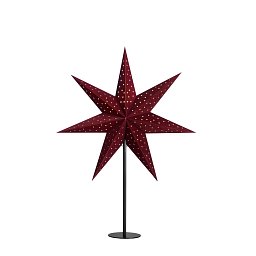 Obrázek pro produkt Clara červená hvězda na stůl s černou - Markslöjd
