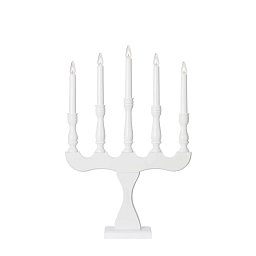 Obrázek pro produkt Svaneholm adventní bílý svícen 5 žárovek - Markslöjd