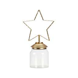Obrázek pro produkt Sweetie zlatá hvězda se skleněnou nádobou - Markslöjd