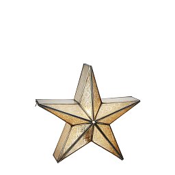 Obrázek pro produkt Ayla stříbrná/jantarová hvězda na stůl - Markslöjd