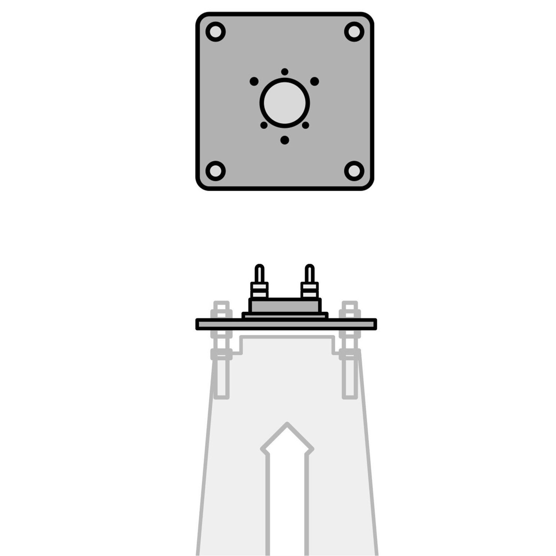 Levně SLC SLC1424 Základna pro svítidlo Faro/Obelix CPro C160 Bollard černá - TLG