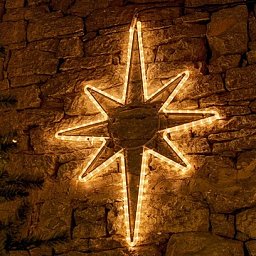 Obrázek pro produkt DECOLED Světelná hvězda na (vrchol stromu) 80 x 120 cm teple bílá