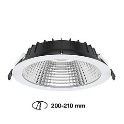 Obrázek pro produkt Vestavné LED svítidlo Shift pr.200-210 mm bílé 2400lm 3000/4000K Ra80 bez driveru IP54/IP40 UGR19 - TLG