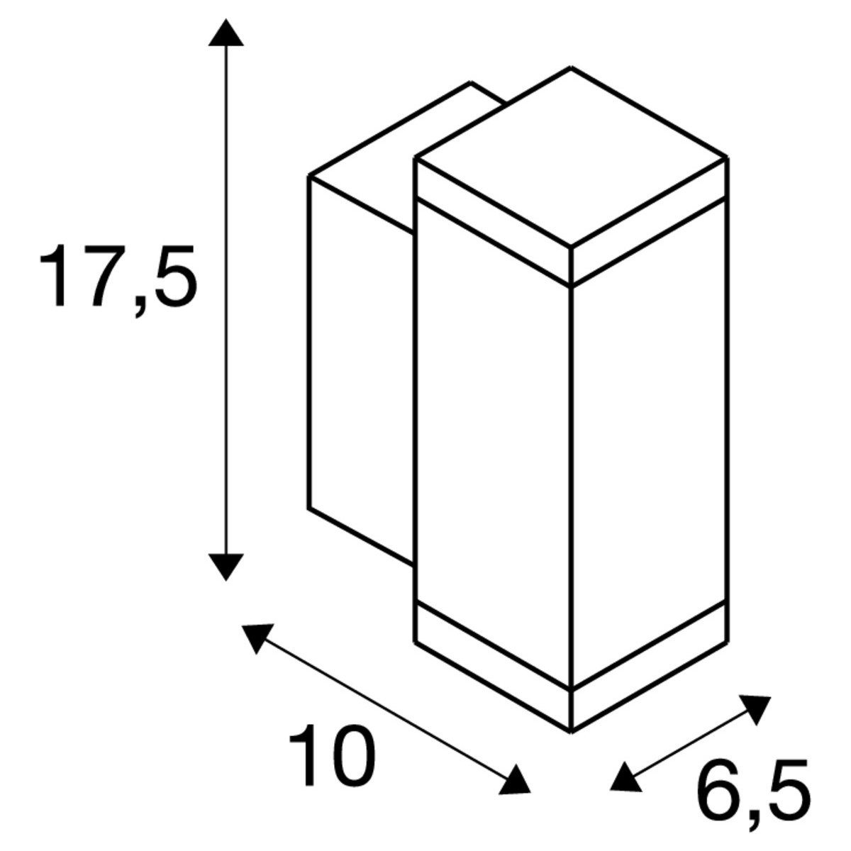 LA 1010181 THEO PRO S nástěnné svítidlo pro povrchovou montáž, jednoduché, DALI, P2, obdélníkové, 2700 K, 6 W, 24°, antracitové - BIG WHITE (SLV) (obrázek 4)