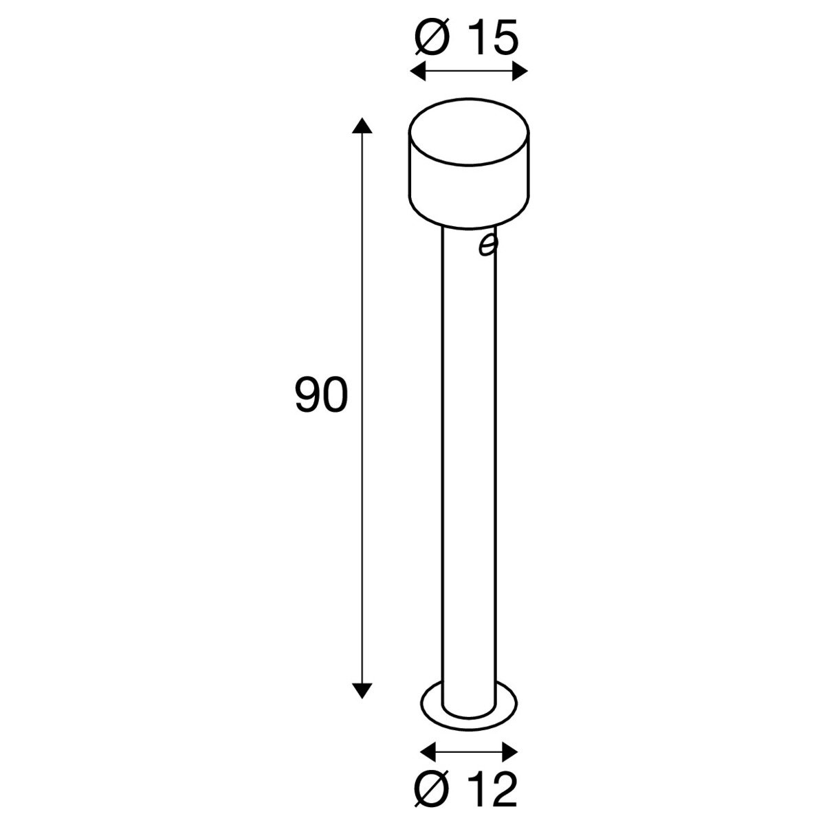 LA 1010201 TAHA II 90 Volně stojící svítidlo, SENSOR, 2200/2700 K, IP54, válcová, černá - BIG WHITE (SLV) (obrázek 6)