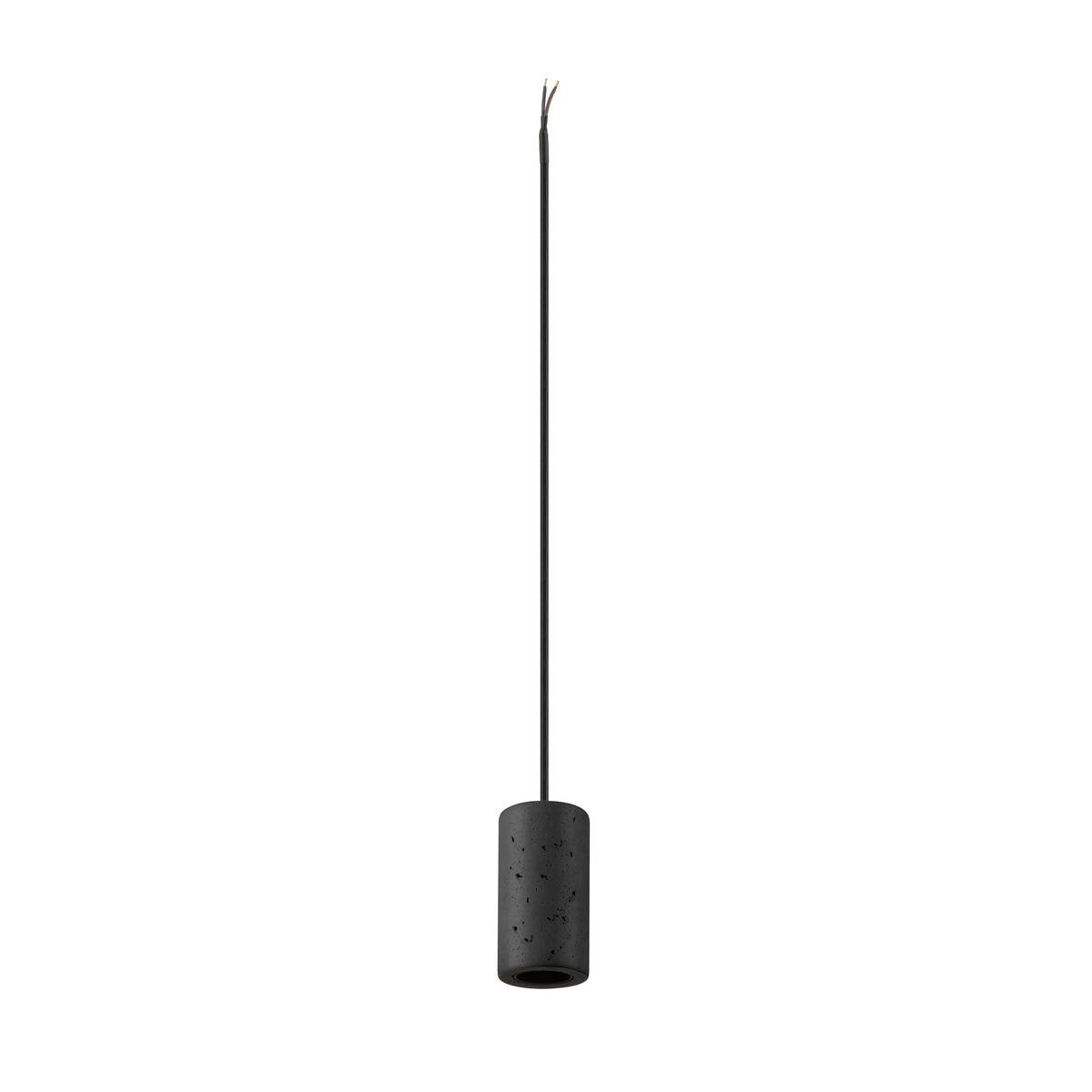LA 1010417 FITU PD E27, kámen, závěsné svítidlo, délka závěsu 500 cm, otevřená koncovka kabelu, 1 x max. 15 W, černá - BIG WHITE (SLV)