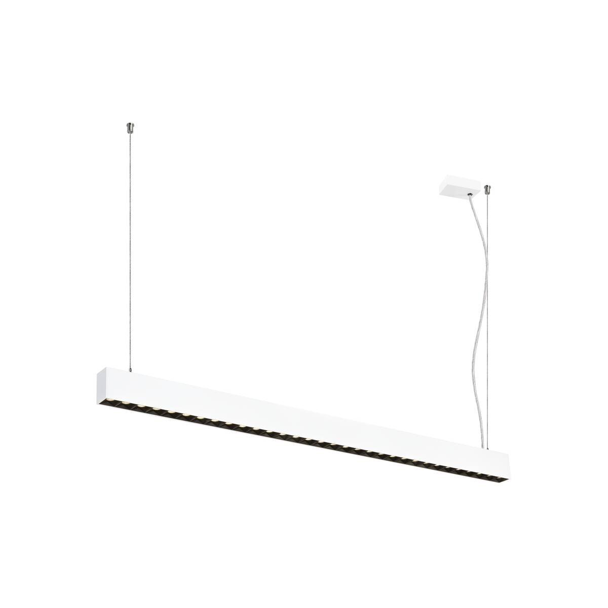 LA 1010509 GLENOS® PRO závěsné svítidlo, 1, 2 m, DALI, UGR16, délka závěsu 210 cm, 3000K, 75°, bílé / černé - BIG WHITE (SLV)