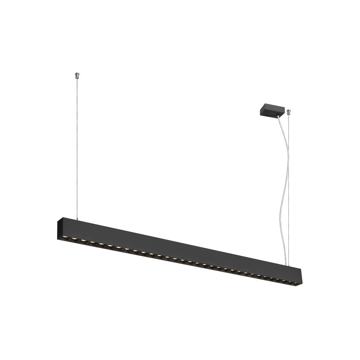 LA 1010510 GLENOS® PRO závěsné svítidlo, 1, 2 m, DALI, UGR16, délka závěsu 210 cm, 3000K, 75°, černá - BIG WHITE (SLV)