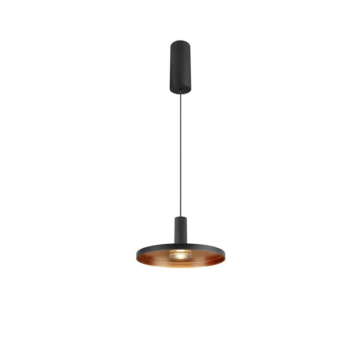 LA 1010792 LALU® SET závěsné svítidlo, LED základna, PLATE 22, PHASE, délka závěsu 200 cm, 2700/3000 K, 40°, černá - BIG WHITE (SLV)