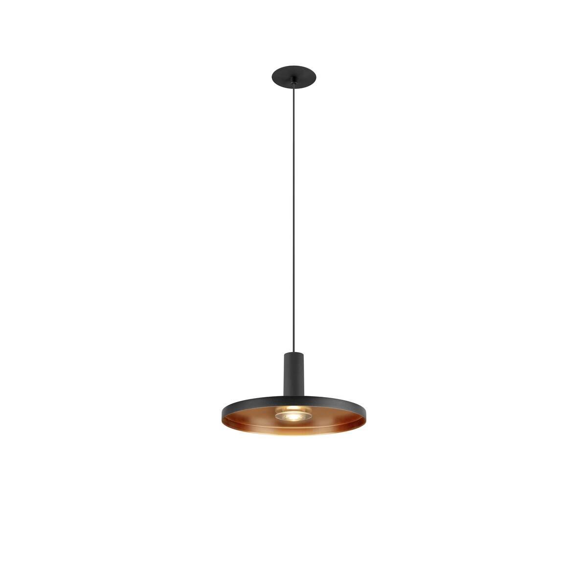 LA 1010796 LALU® SET závěsné svítidlo, LED Base, PLATE 22, PHASE, zapuštěná, délka závěsu 200 cm, 2700/3000 K, 40°, černá - BIG WHITE (SLV)