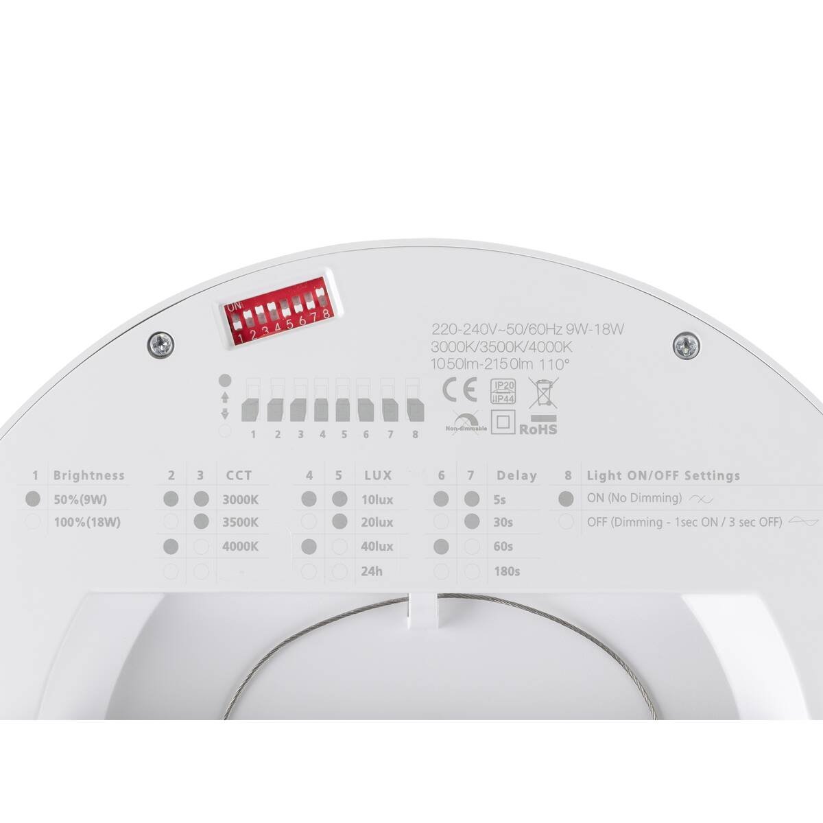 LA 1010399 DOWNLIGHT VARIO 220 22 830/840 WH ML PIR - BIG WHITE (SLV) (obrázek 5)