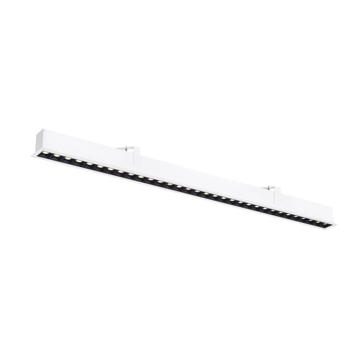 LA 1010521 GLENOS® PRO Stropní vestavné svítidlo, 1, 2 m, DALI, UGR19, 3000K, 75°, IP20, bílé / černé - BIG WHITE (SLV)