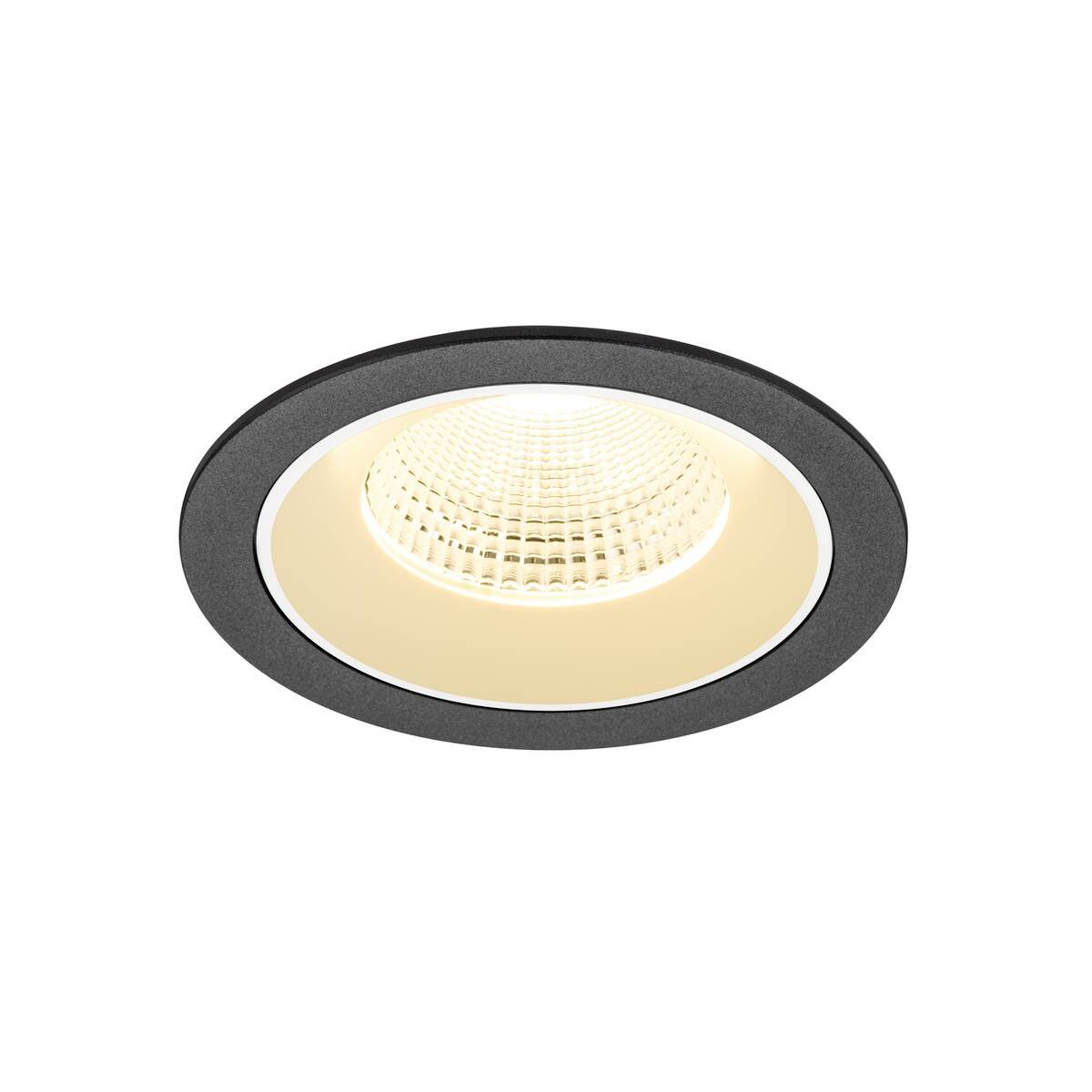 LA 1009781 NUMINOS® L Stropní vestavné svítidlo, 3000 K, 55°, IP20, kulaté, černé / bílé - BIG WHITE (SLV)