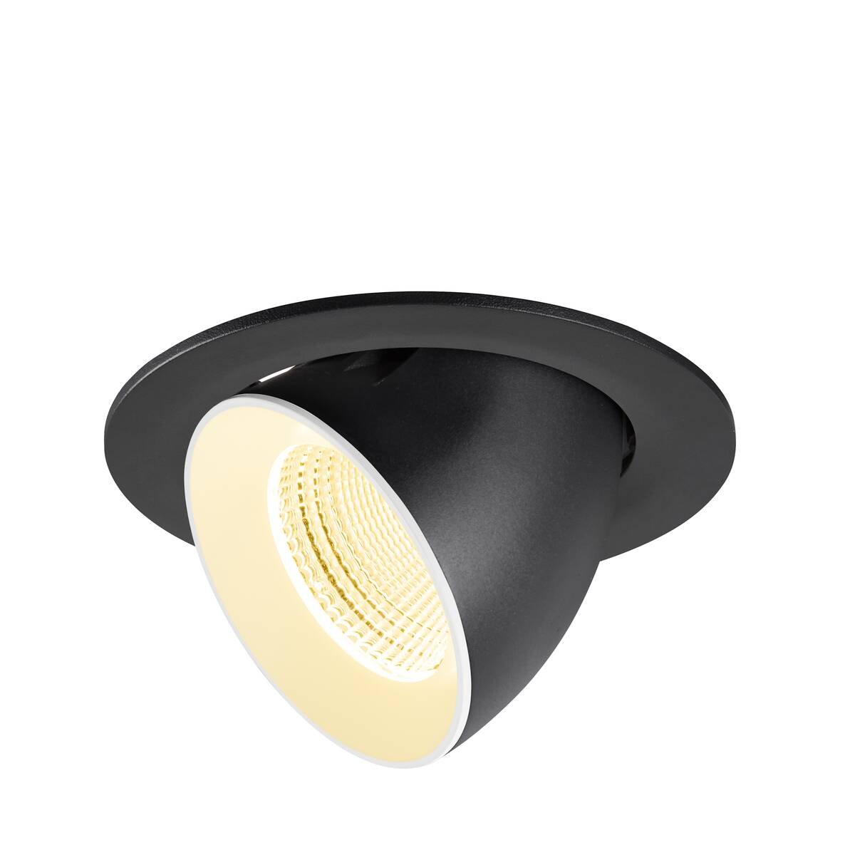 Levně LA 1009728 NUMINOS® GIMBLE L Stropní vestavné svítidlo, 3000 K, 55°, IP20, kulaté, černé / bílé - BIG WHITE (SLV)