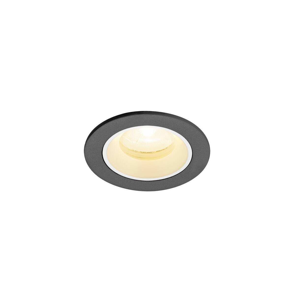 LA 1009290 NUMINOS® XS Stropní vestavné svítidlo, 3000 K, 20°, IP20, kulaté, černé / bílé - BIG WHITE (SLV)
