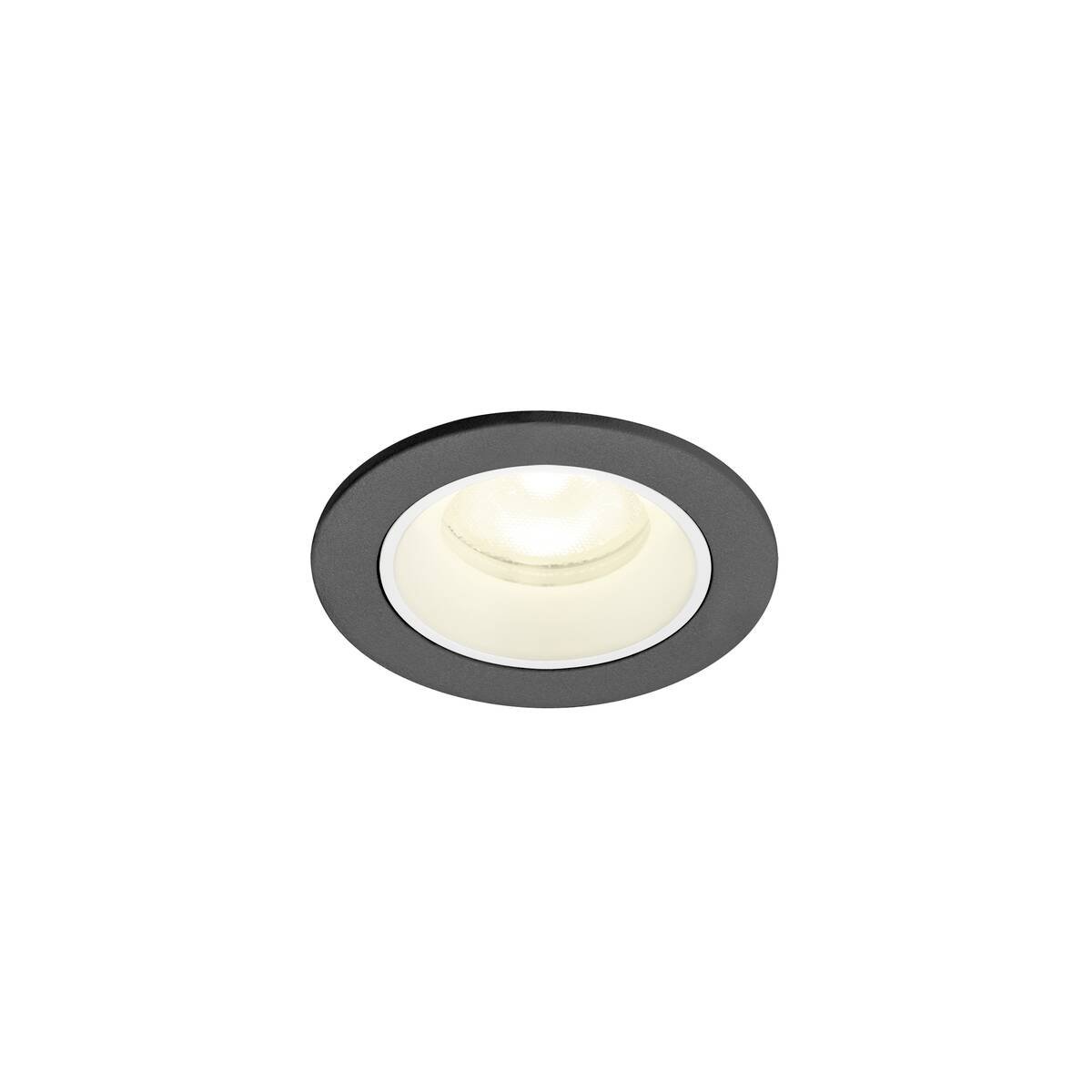 Levně LA 1009314 NUMINOS® XS Stropní vestavné svítidlo, 4000 K, 55°, IP20, kulaté, černé / bílé - BIG WHITE (SLV)