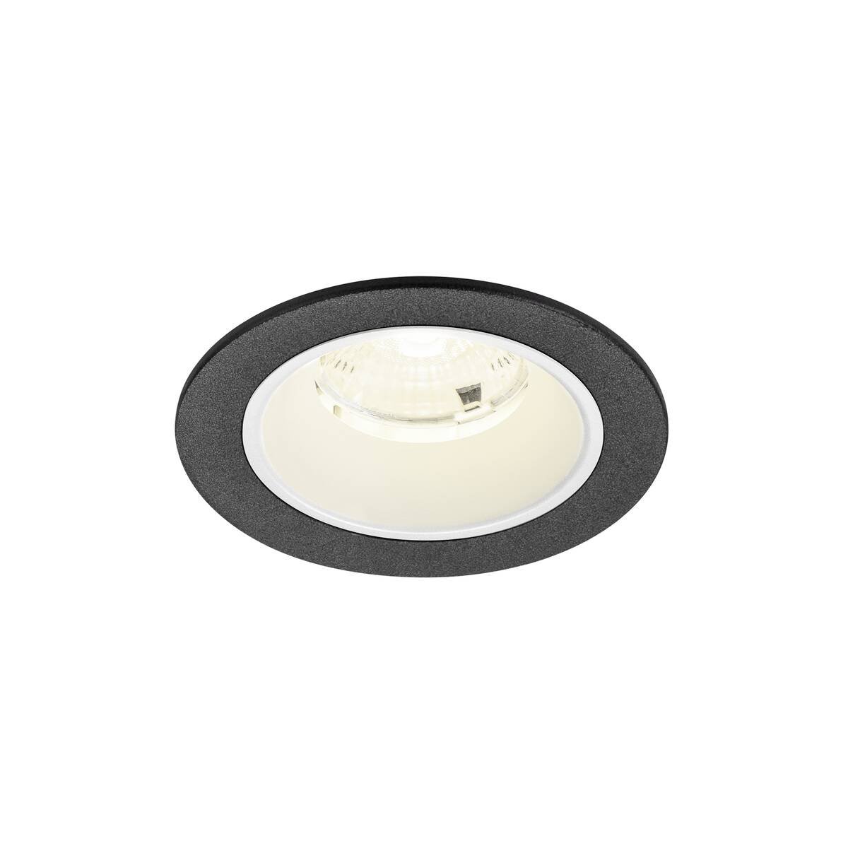 LA 1009476 NUMINOS® S Stropní vestavné svítidlo, 4000 K, 55°, IP20, kulaté, černé / bílé - BIG WHITE (SLV)