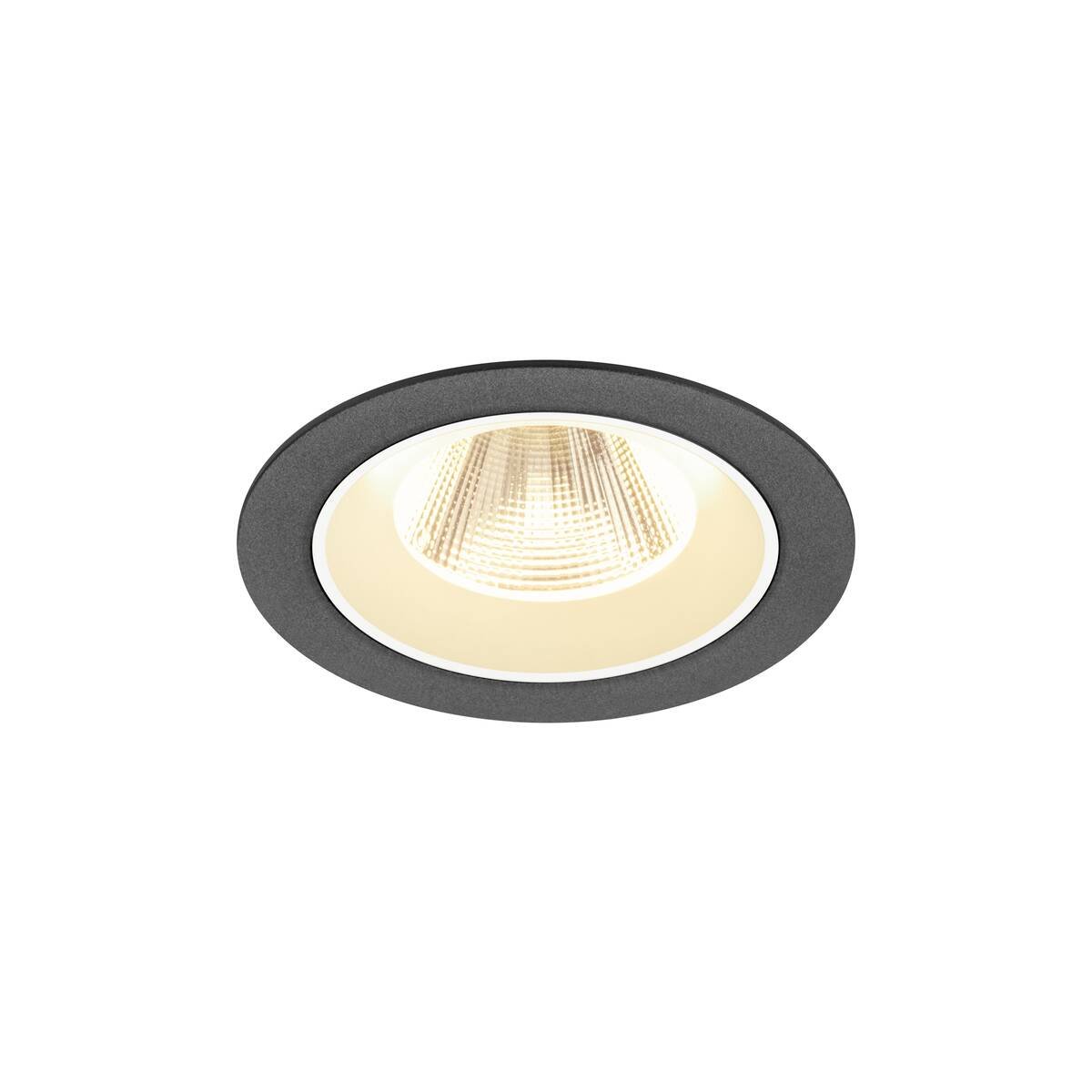 Levně LA 1009614 NUMINOS® M Stropní vestavné svítidlo, 3000 K, 20°, IP20, kulaté, černé / bílé - BIG WHITE (SLV)