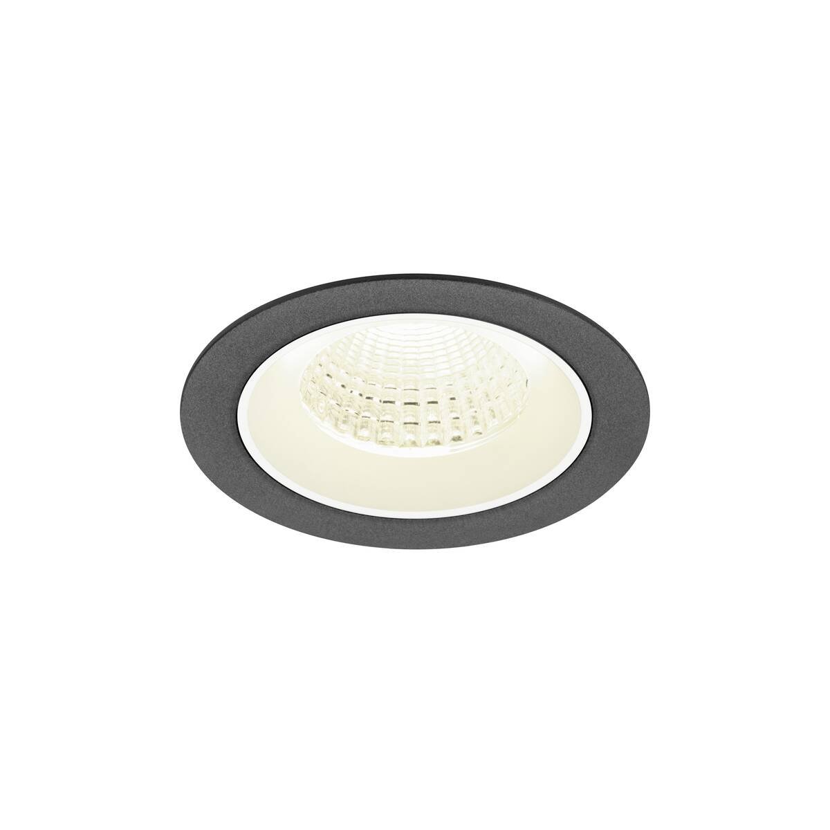 Levně LA 1009638 NUMINOS® M Stropní vestavné svítidlo, 4000 K, 55°, IP20, kulaté, černé / bílé - BIG WHITE (SLV)