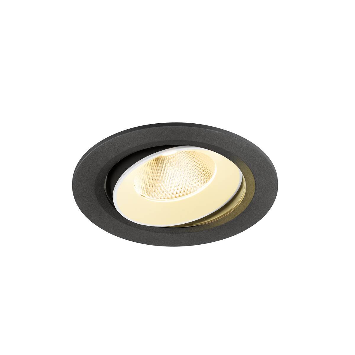 LA 1009829 NUMINOS® MOVE L Stropní vestavné svítidlo, 3000 K, 20°, IP20, kulaté, černé / bílé - BIG WHITE (SLV)