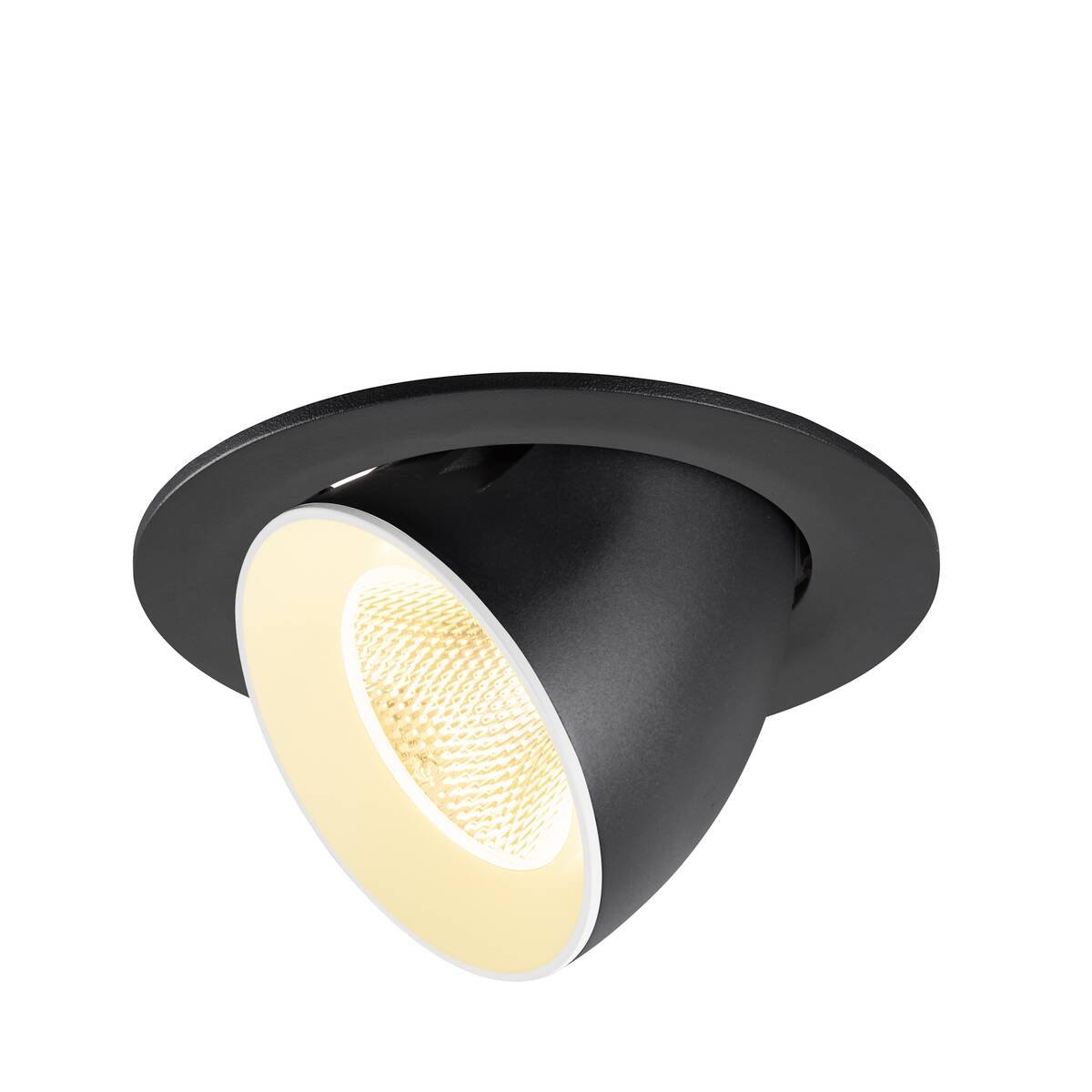 Levně LA 1009722 NUMINOS® GIMBLE L Stropní vestavné svítidlo, 3000 K, 20°, IP20, kulaté, černé / bílé - BIG WHITE (SLV)