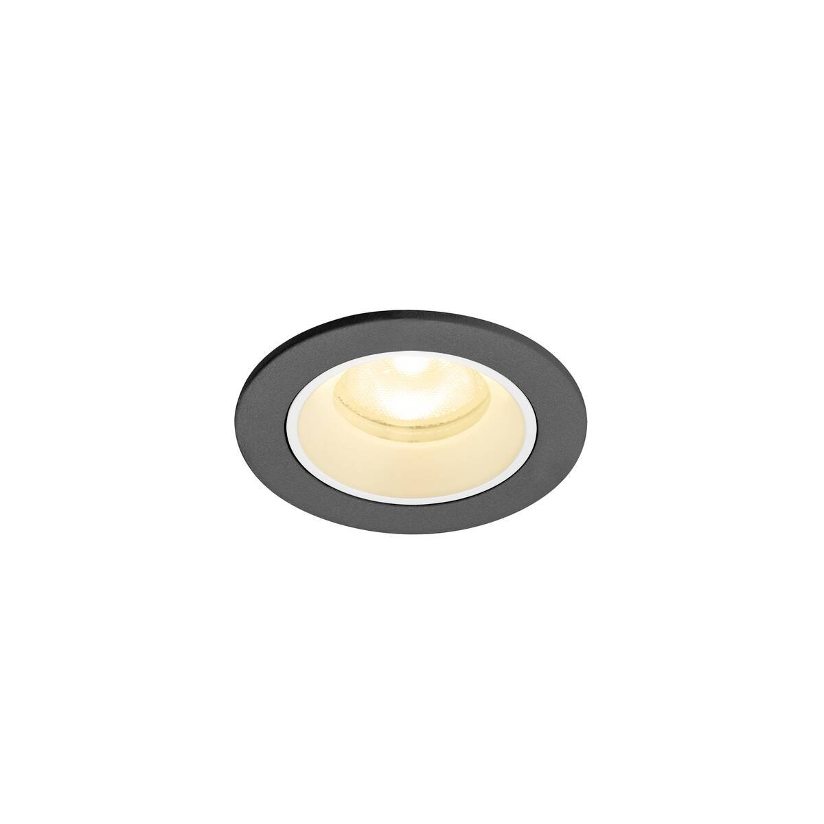 Levně LA 1009296 NUMINOS® XS Stropní vestavné svítidlo, 3000 K, 55°, IP20, kulaté, černé / bílé - BIG WHITE (SLV)